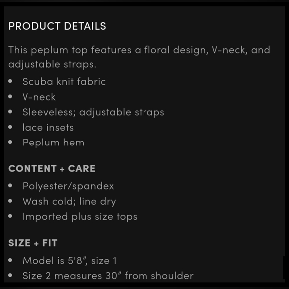 TORRID☆Scuba Lace Peplum Top - Picture 4 of 5